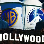 O AG da Califórnia, Rob Bonta, dirige-se à mídia horas após entrar com uma ação antitruste conjunta para bloquear a fusão Paramount-Warner Bros.