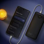Dois smartphones Google Pixel com símbolo de aviso de bateria