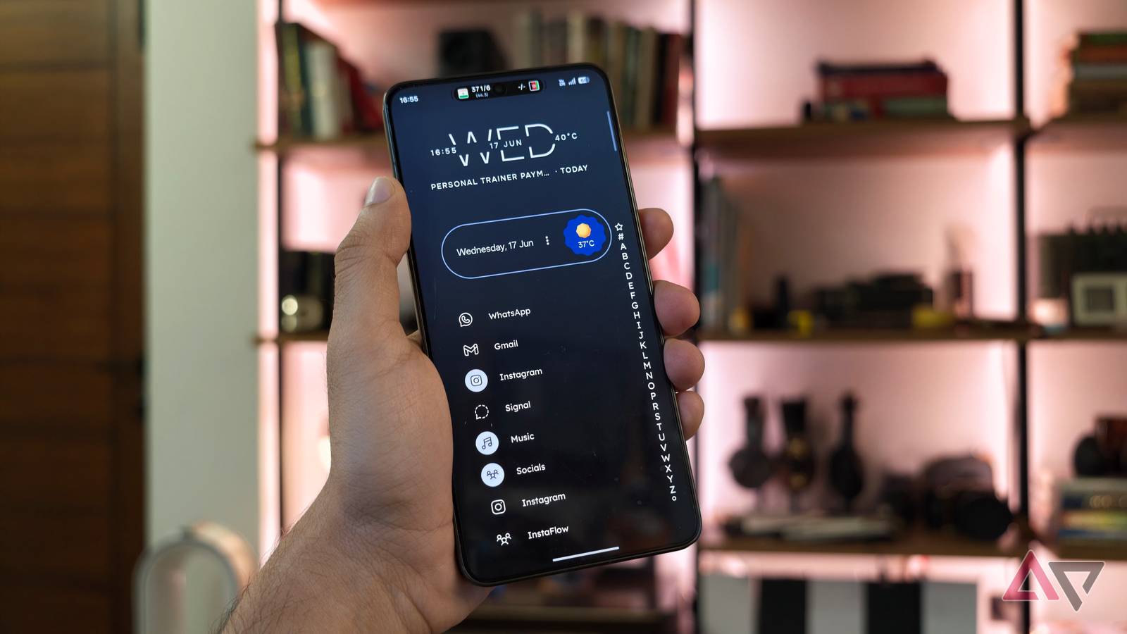 Aplicativos Dock mostrados no Samsung Galaxy S26