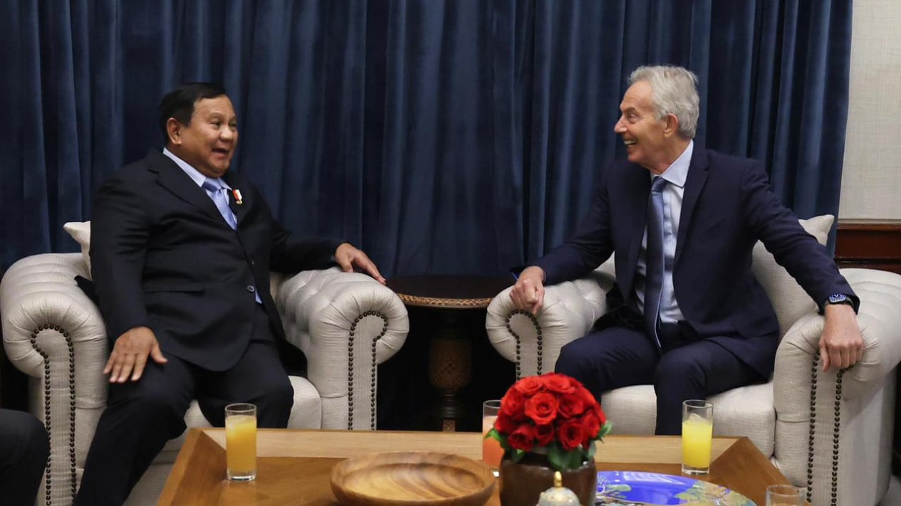 Prabowo Terima Eks PM Inggris Tony Blair de Kertanegara, Ternyata Ini yang Dibahas