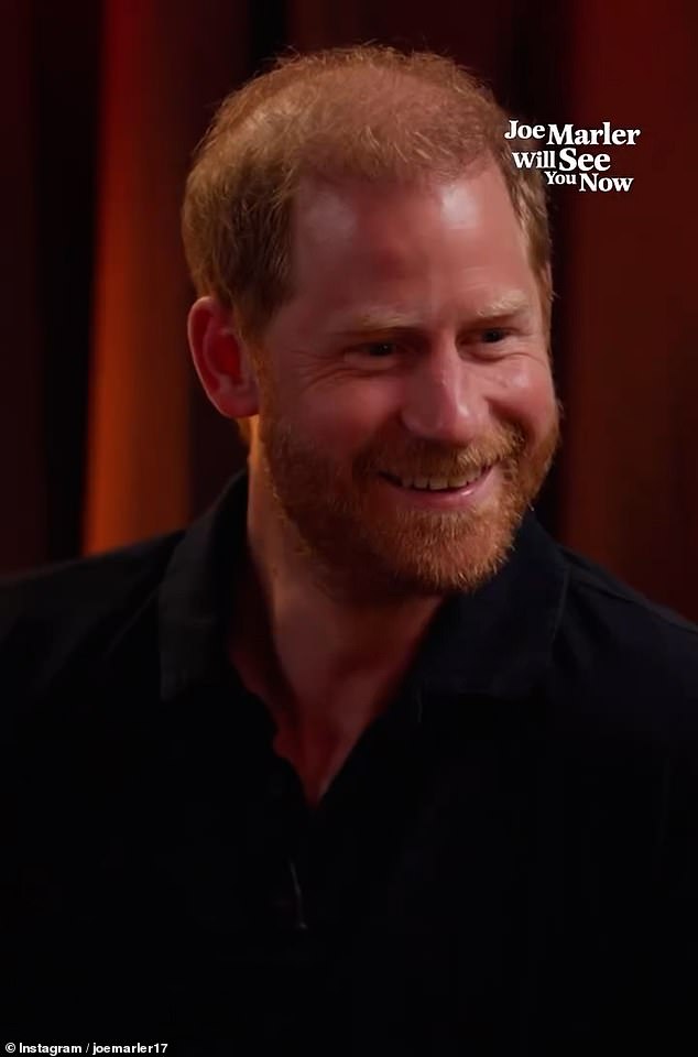 O duque de Sussex (foto) recitou seu nome completo raramente usado na nova entrevista, antes de se divertir no co-apresentador de Joe Marler