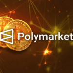 Logotipo da Polymarket exibido sobre moedas Bitcoin, ilustrando um processo alegando que a plataforma de previsão do mercado mudou as regras de resolução do mercado Bitcoin após o resultado.