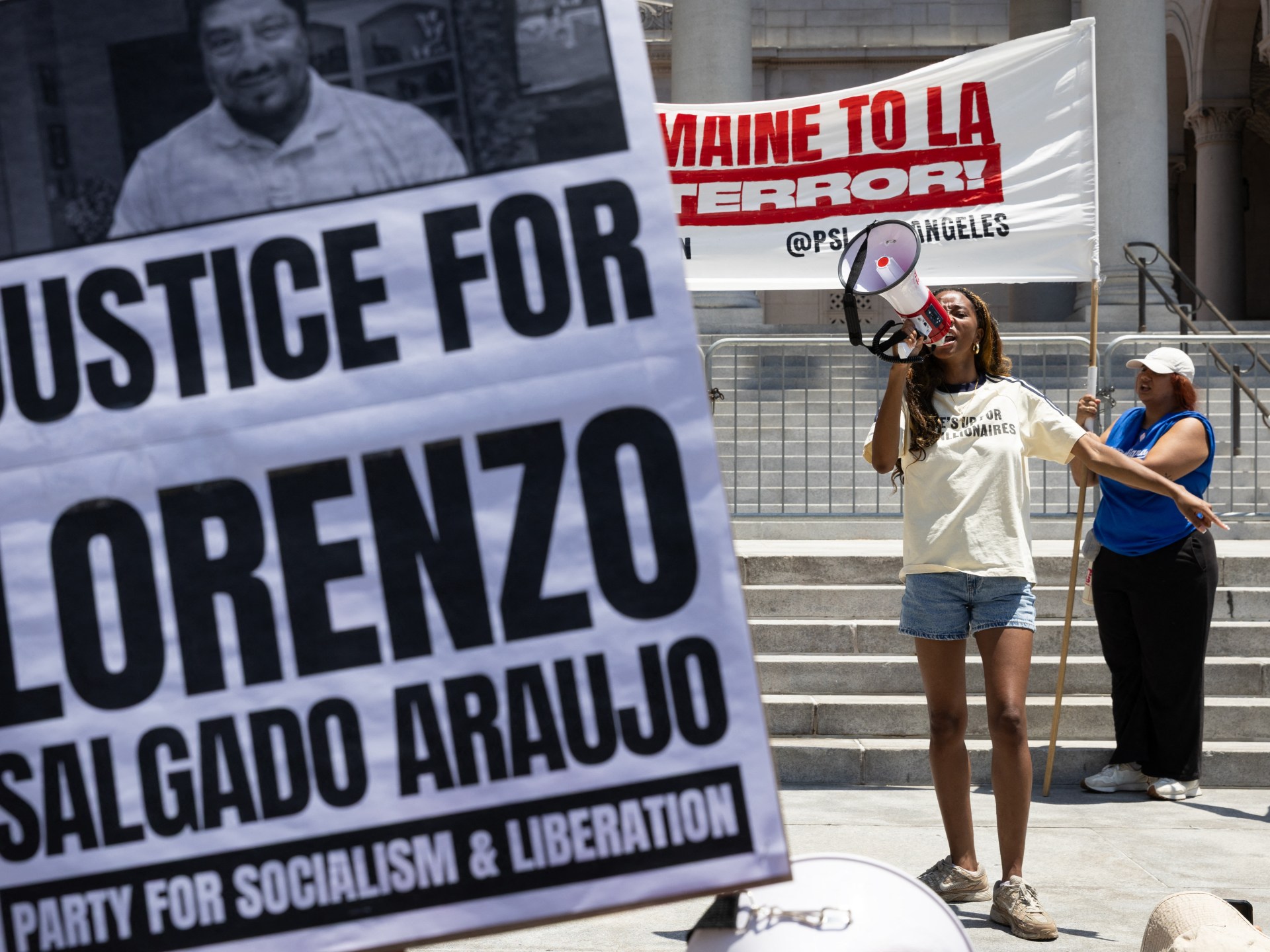 Protestos em Houston continuam pelo assassinato de Lorenzo Salgado Araujo pelo ICE