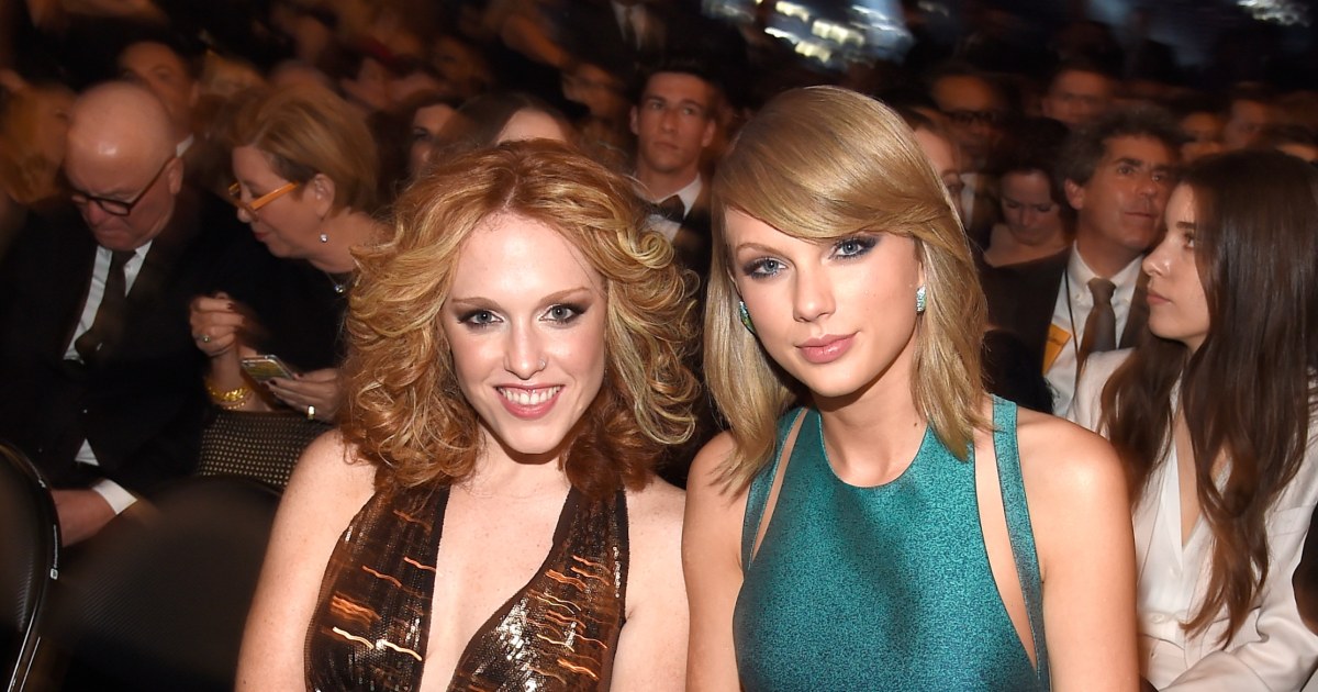 Abigail Anderson comparece ao casamento de Taylor Swift no Madison Square Garden.