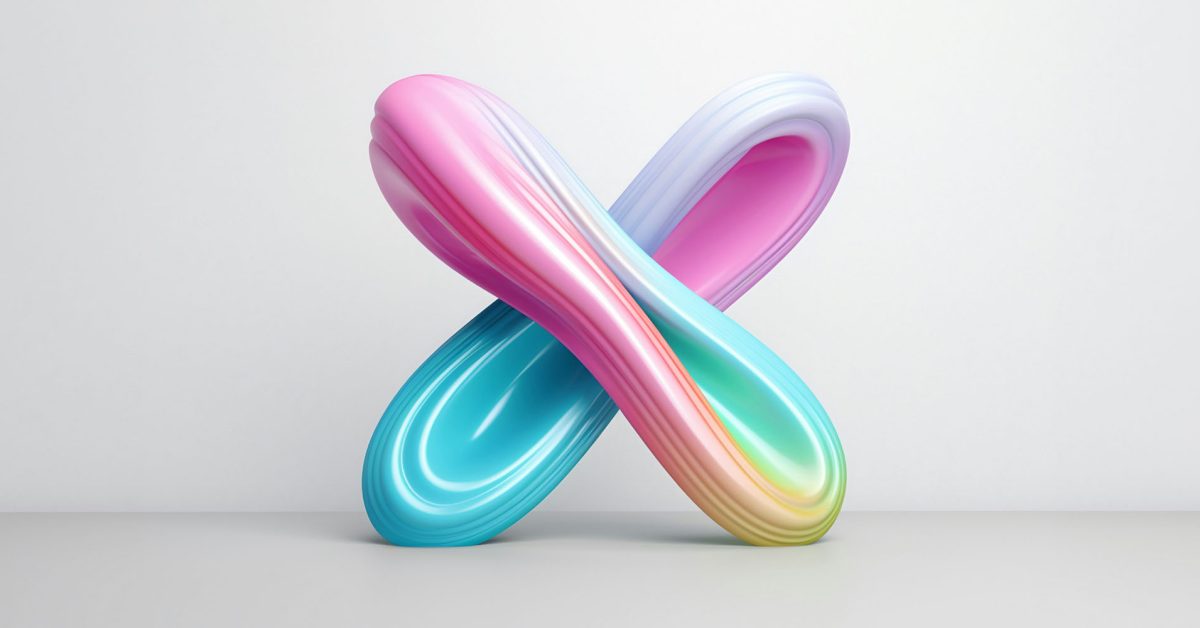 Seu feed X pode funcionar como uma plataforma que finalmente faz o que todos queriam | Representação 3D colorida de um símbolo X