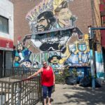 Christian Gimenez na área de Little Argentina em Queens, NY