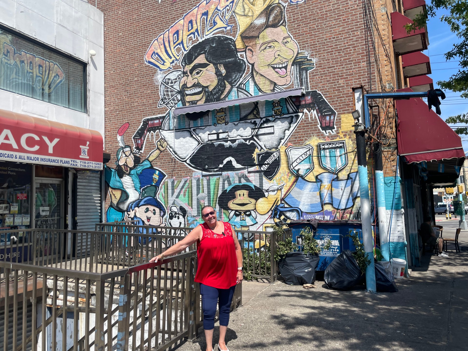 Christian Gimenez na área de Little Argentina em Queens, NY