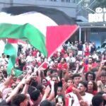 Torcedores do Egito e do Marrocos comemoram vitórias na Copa do Mundo cantando pela Palestina