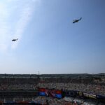 Uma visão panorâmica da chegada de Donald Trump para a final da Copa do Mundo