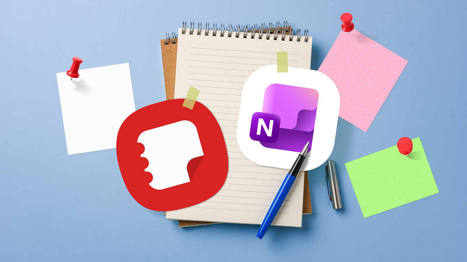 usando Google Keep, OneNote, Notion e Evernote no Android