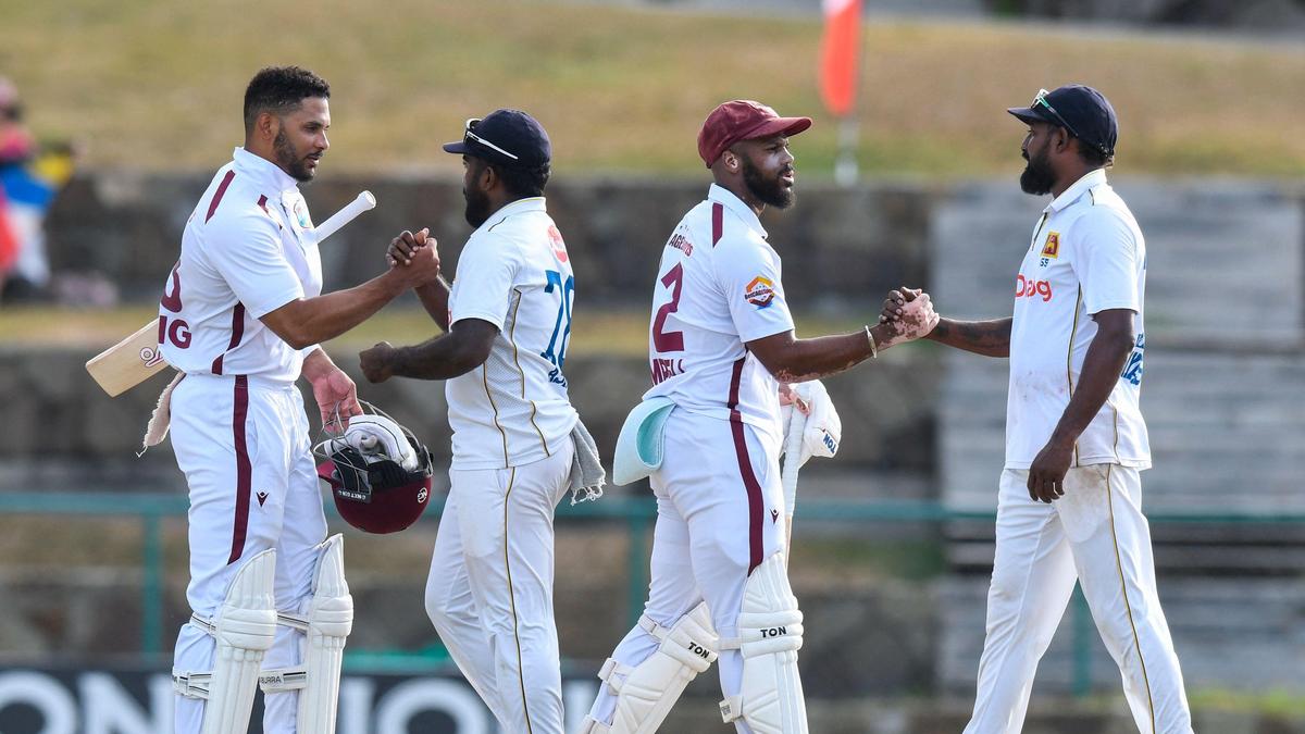 WI vs SL 2º teste, destaques do dia 5: Sri Lanka e Índias Ocidentais se contentam com o empate