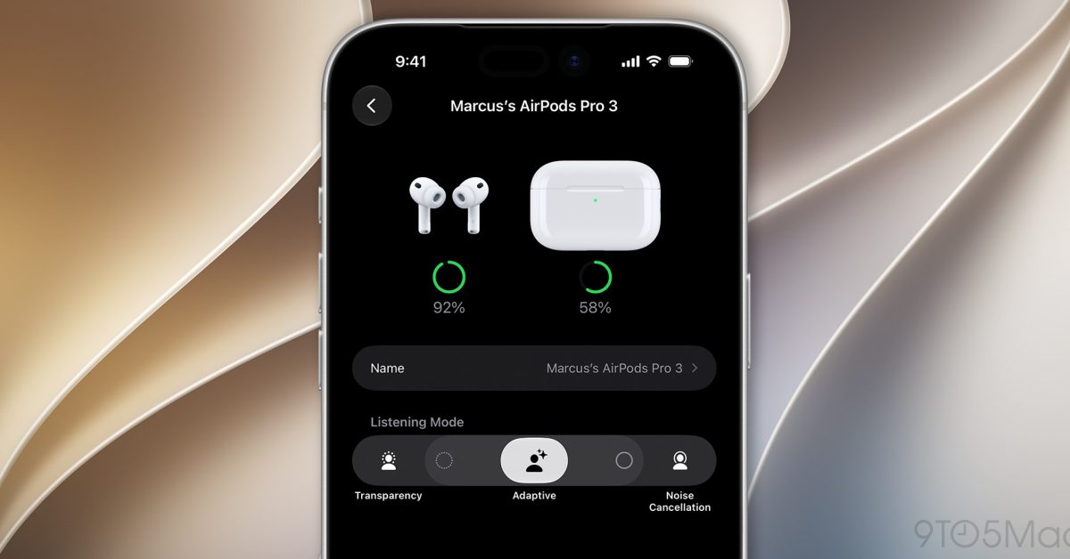iOS 27 beta 3 torna mais fácil ajustar a intensidade do modo adaptativo dos AirPods